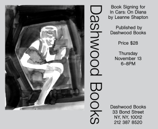 Leanne Shapton book signing for In Cars: On Diana.